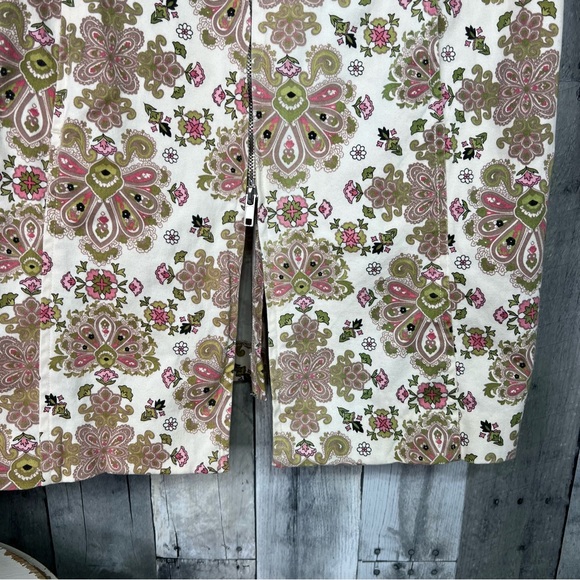 NICOLE MILLER Floral Print Boho Peacoat Jacket Size 12 - Picture 5 of 7